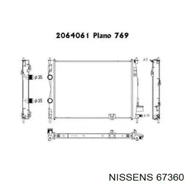 Radiador refrigeración del motor Nissan Qashqai 1 J10