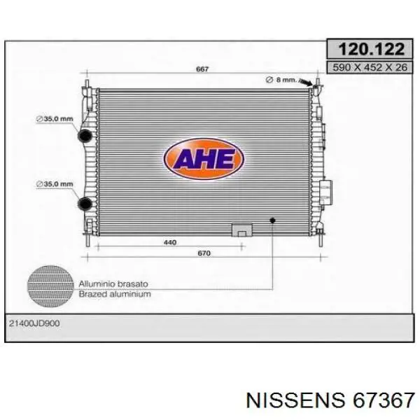 Água radiador Nissan/Infiniti 21400JD20A precio, desde 96,29 EUR