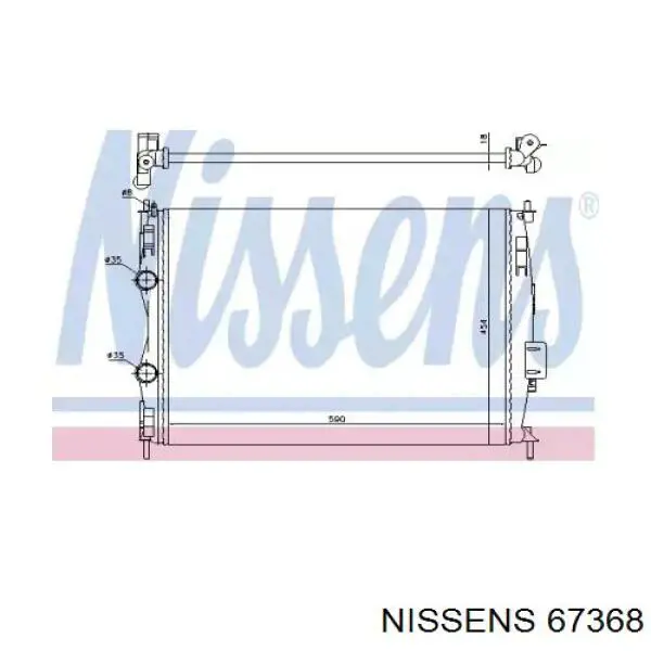 Comprar 67368 Nissens Radiador de auto