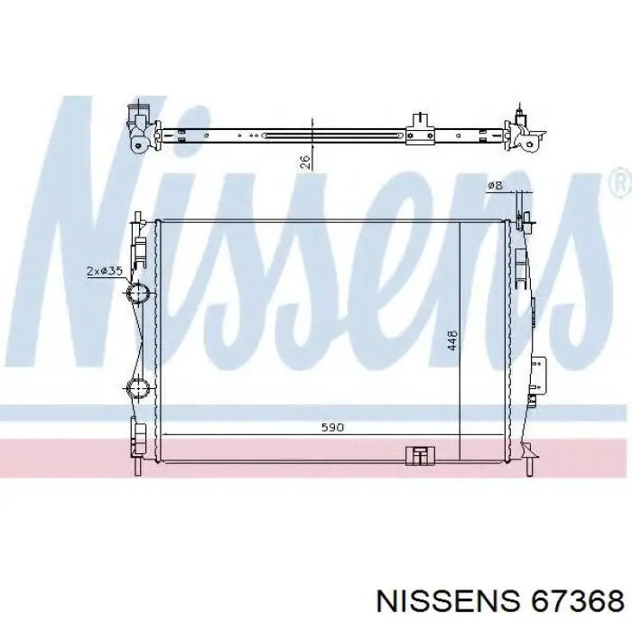 67368 Nissens radiador refrigeración del motor