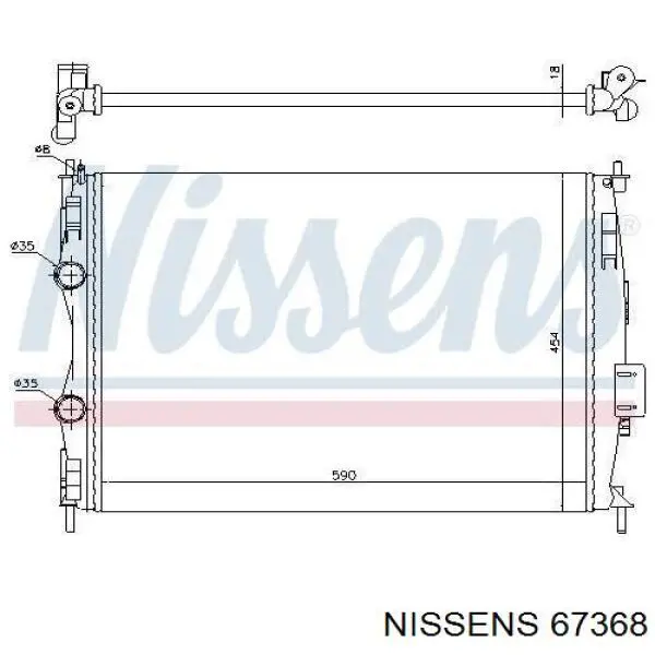 Água radiador Nissens 67368 precio, desde 66,79 EUR
