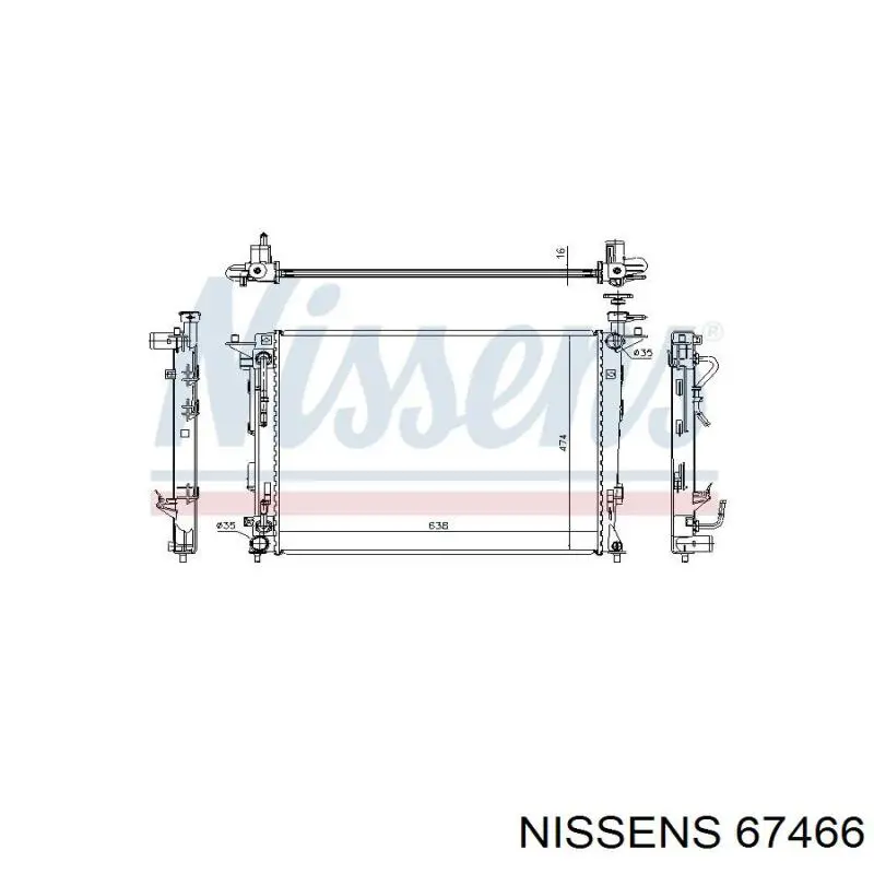 67466 Nissens radiador