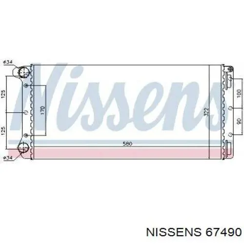 Água radiador Nissens 67490 precio, desde 111,80 EUR