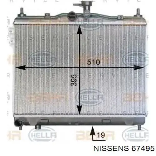 67495 Nissens radiador