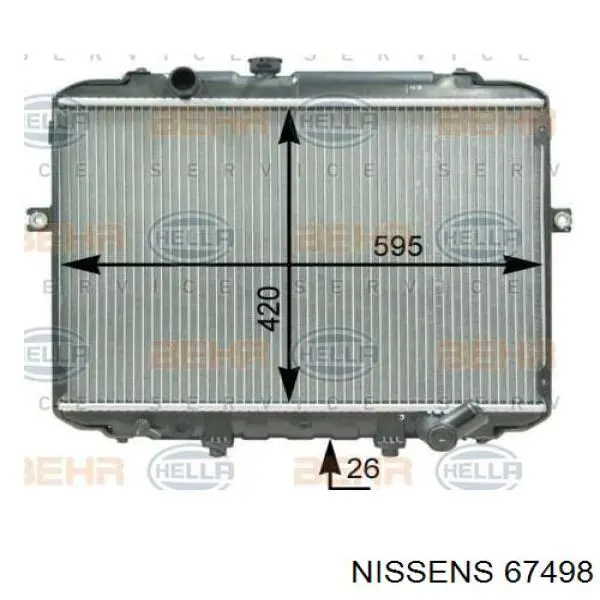 67498 Nissens radiador