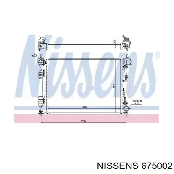 675002 Nissens radiador refrigeración del motor