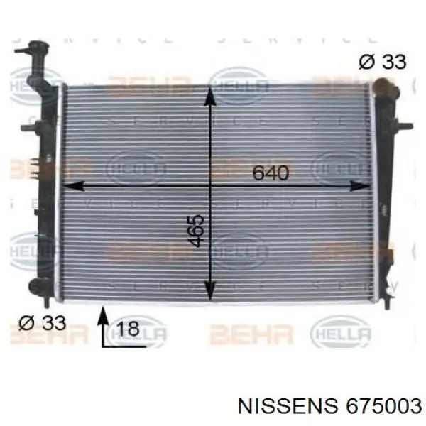 675003 Nissens Refrigeración del motor