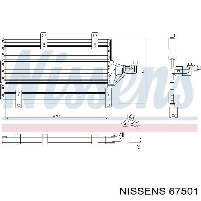 67501 Nissens radiador refrigeración del motor