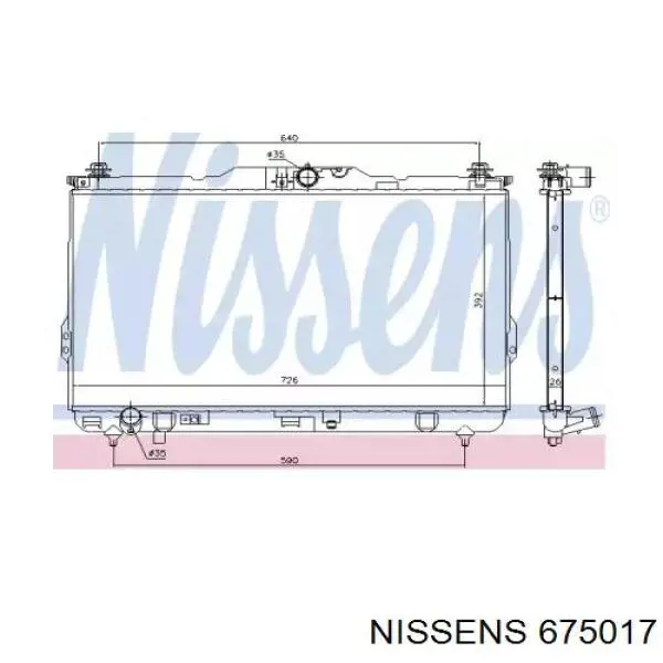 Água radiador Nissens 675017 precio, desde 121,91 EUR