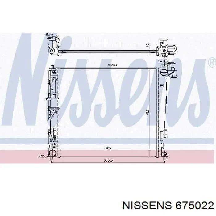 675022 Nissens radiador