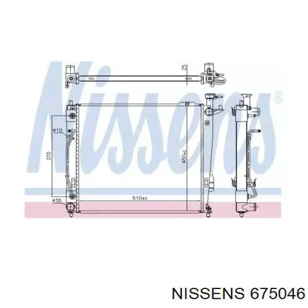 675046 Nissens radiador