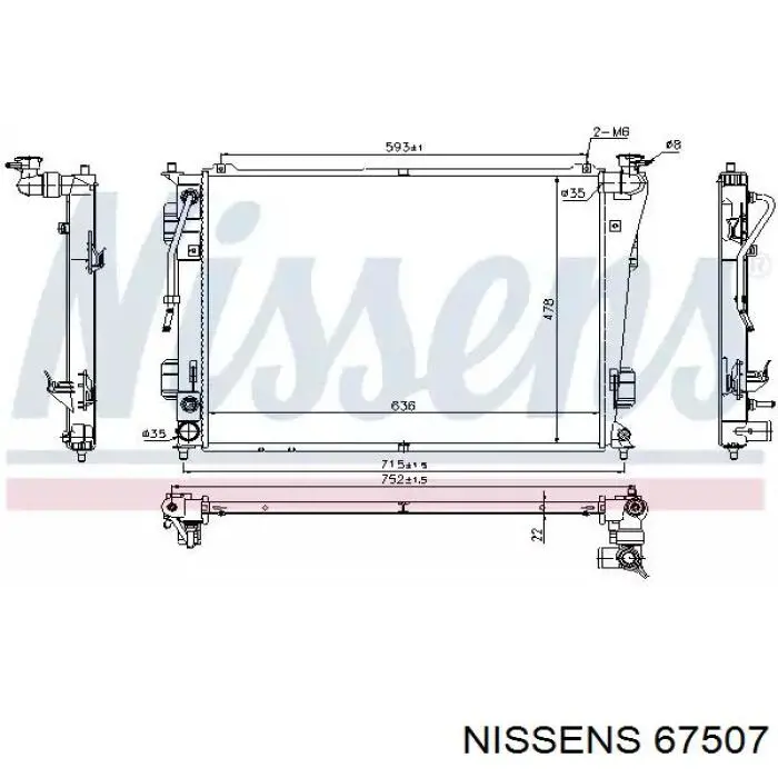 Radiador 67507 Nissens
