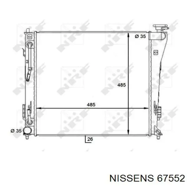 Água radiador Nissens 67552 precio, desde 115,55 EUR