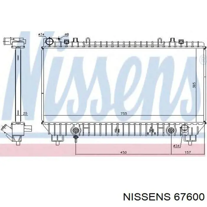 Comprar 67600 Nissens Radiador de auto