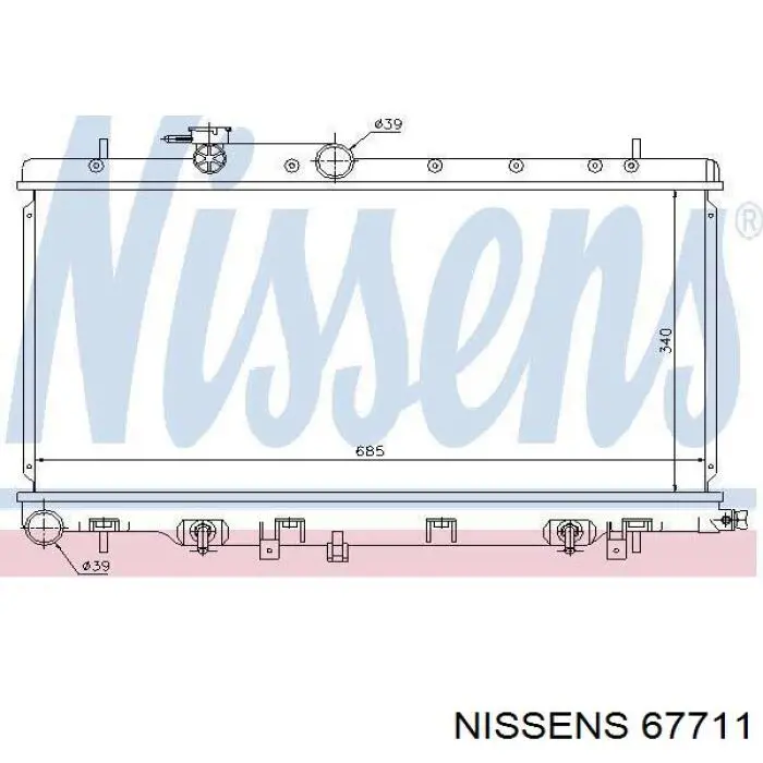 67711 Nissens radiador