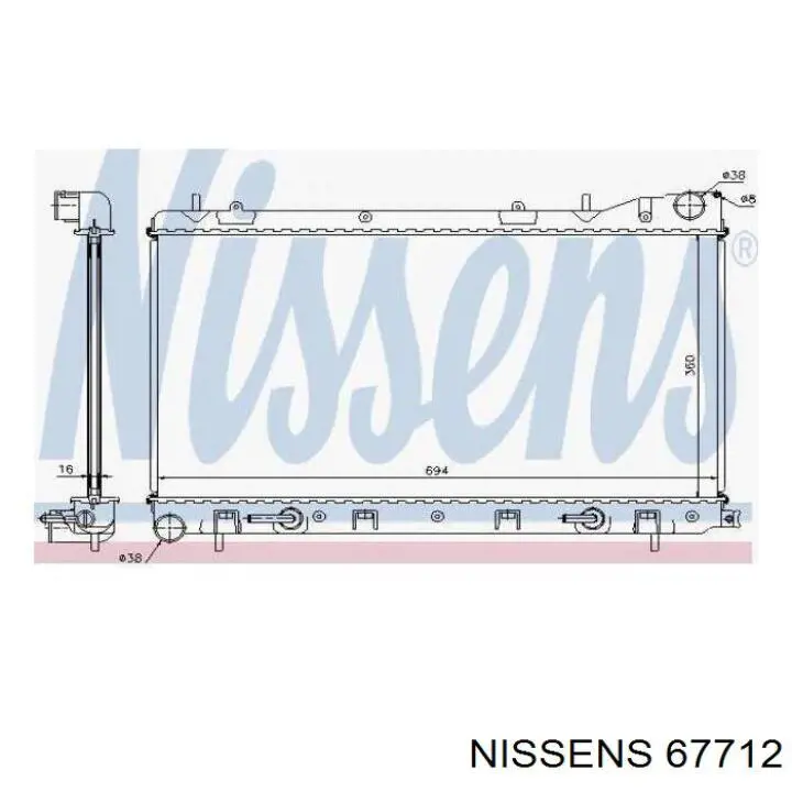 Radiador 67712 Nissens