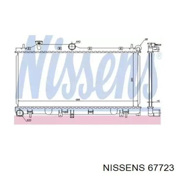 Radiador 67723 Nissens