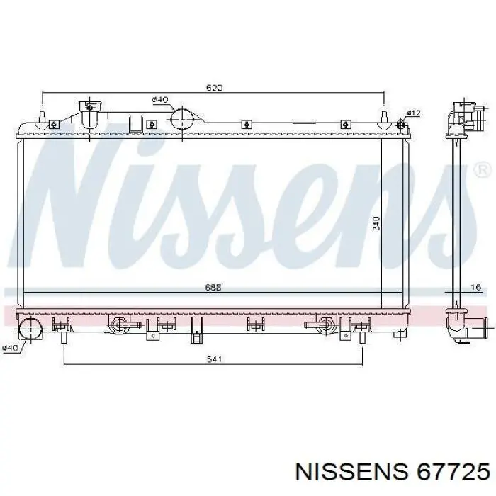 67725 Nissens radiador