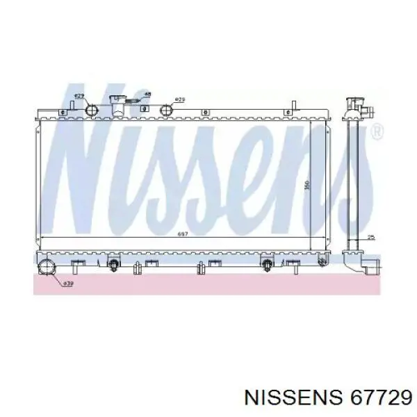 67729 Nissens radiador