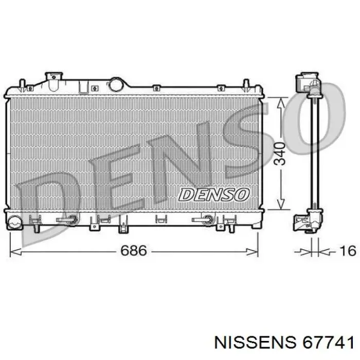 Comprar 67741 Nissens Radiador de auto