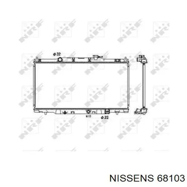 68103 Nissens radiador refrigeración del motor