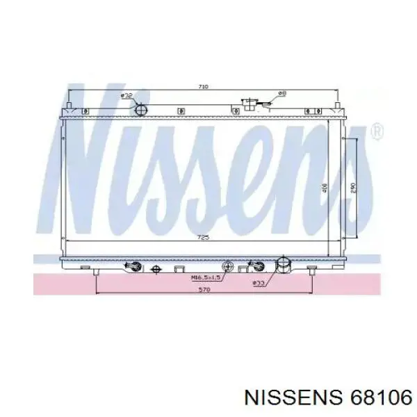 Radiador 68106 Nissens