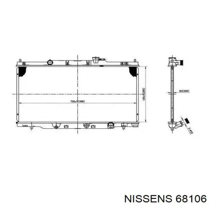 Comprar 68106 Nissens Radiador de auto