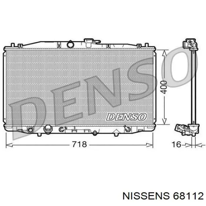 68112 Nissens radiador refrigeración del motor