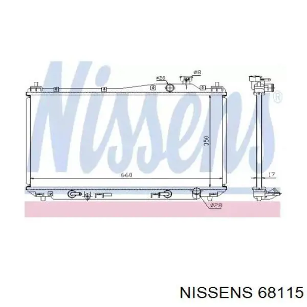 Radiador 68115 Nissens
