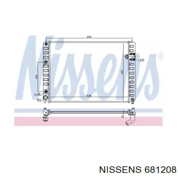 Comprar 681208 Nissens Radiador de auto