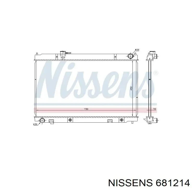 681214 Nissens radiador