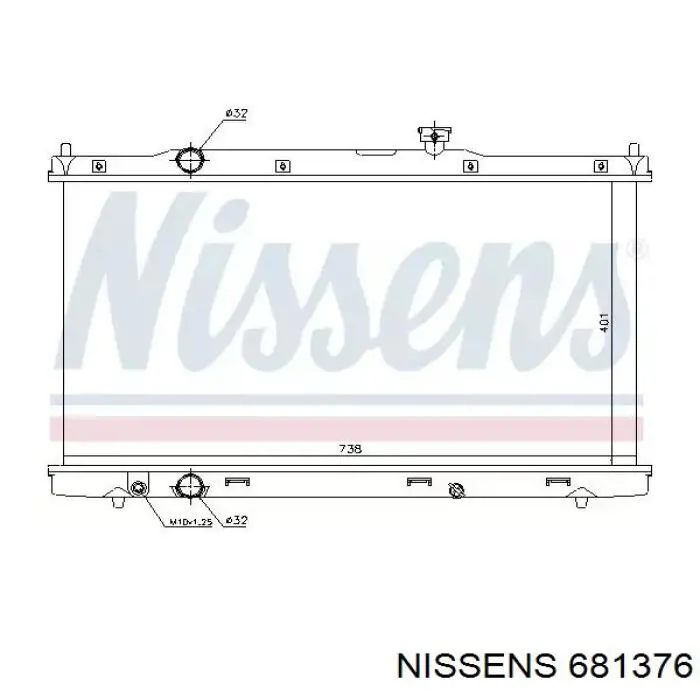 681376 Nissens radiador refrigeración del motor