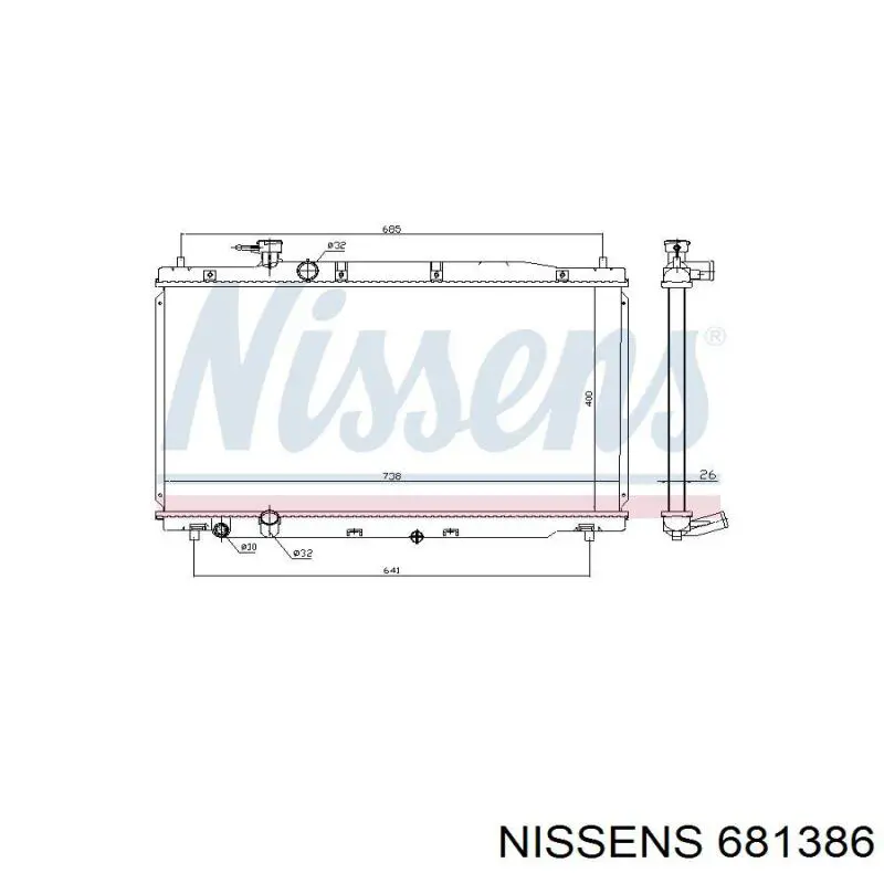 681386 Nissens radiador