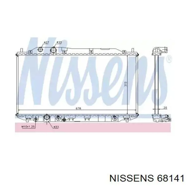 Água radiador Nissens 68141 precio, desde 123,95 EUR