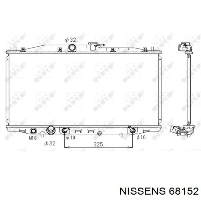 68152 Nissens radiador refrigeración del motor