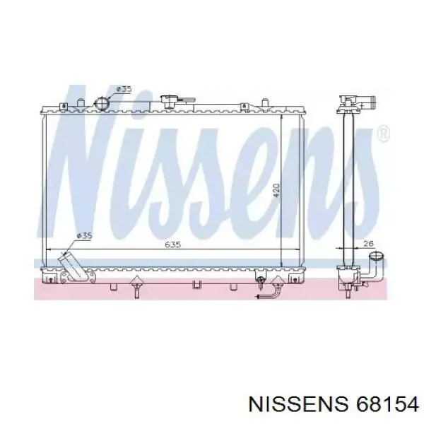 68154 Nissens Refrigeración del motor