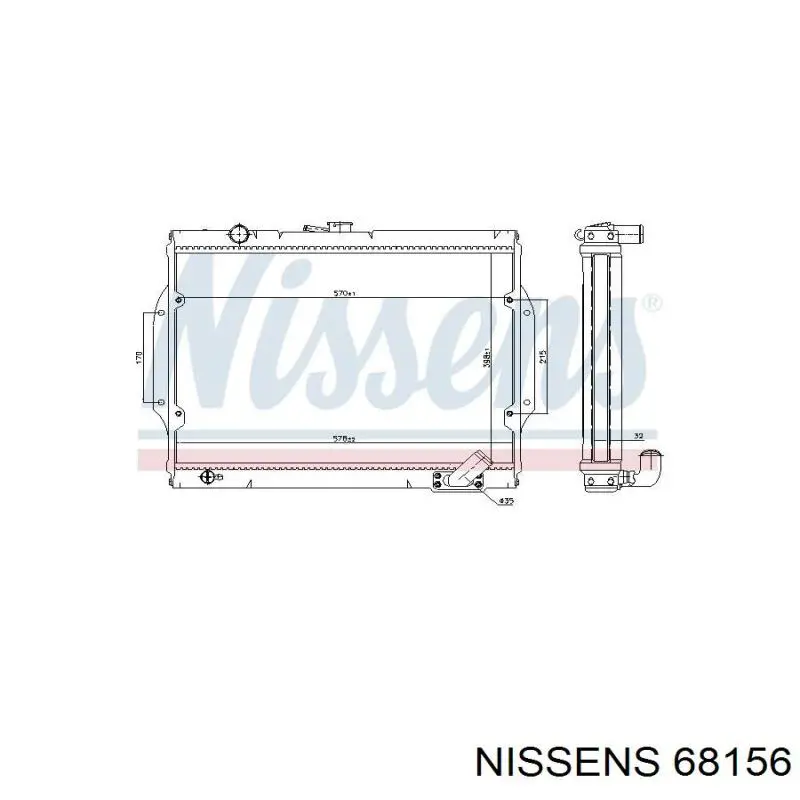 68156 Nissens radiador