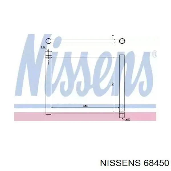 68450 Nissens radiador refrigeración del motor