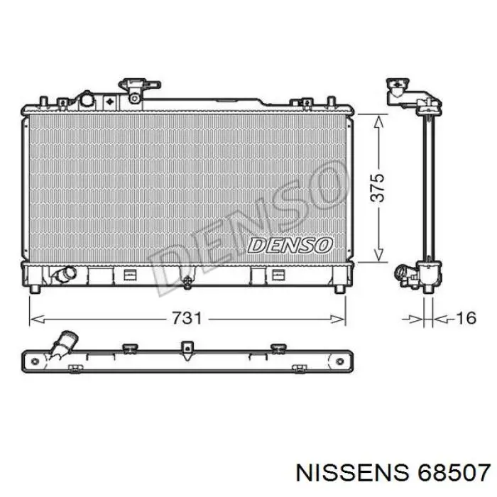 Água radiador Nissens 68507 precio, desde 112,85 EUR