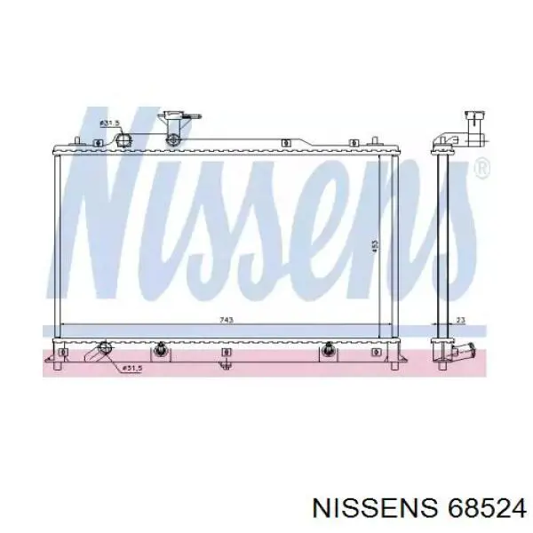 Comprar 68524 Nissens Radiador de auto
