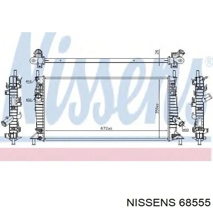 68555 Nissens radiador