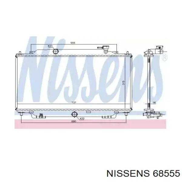 68555 Nissens Refrigeración del motor