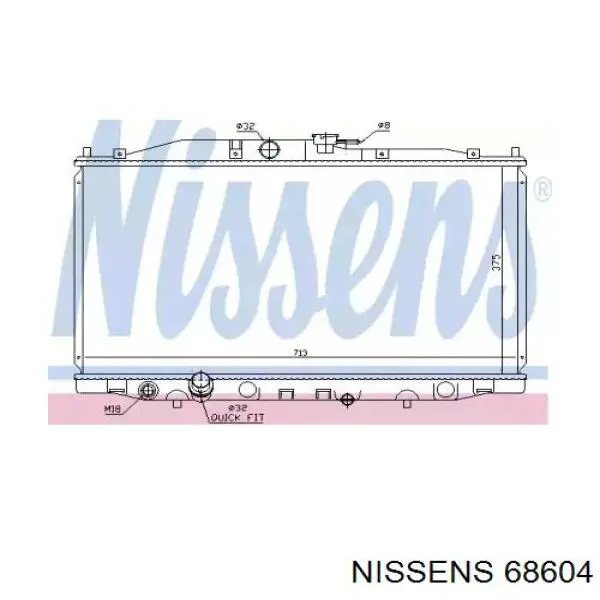 68604 Nissens radiador refrigeración del motor