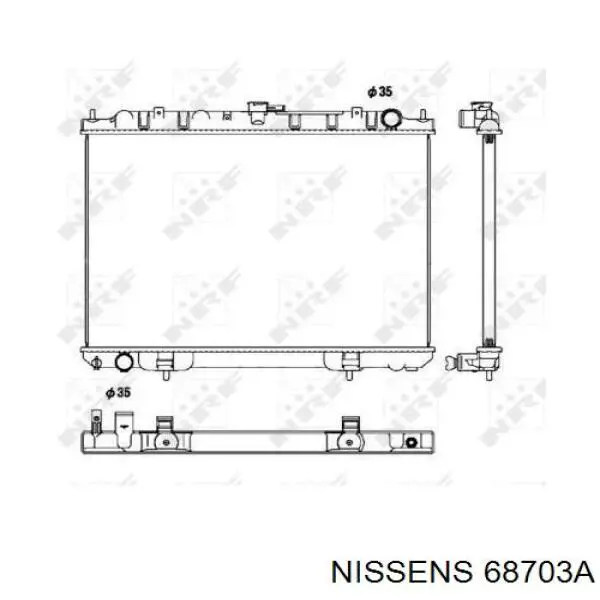 Comprar 68703A Nissens Radiador de auto