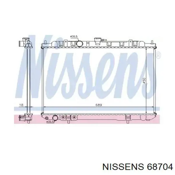 Água radiador Nissens 68704 precio, desde 128,97 EUR
