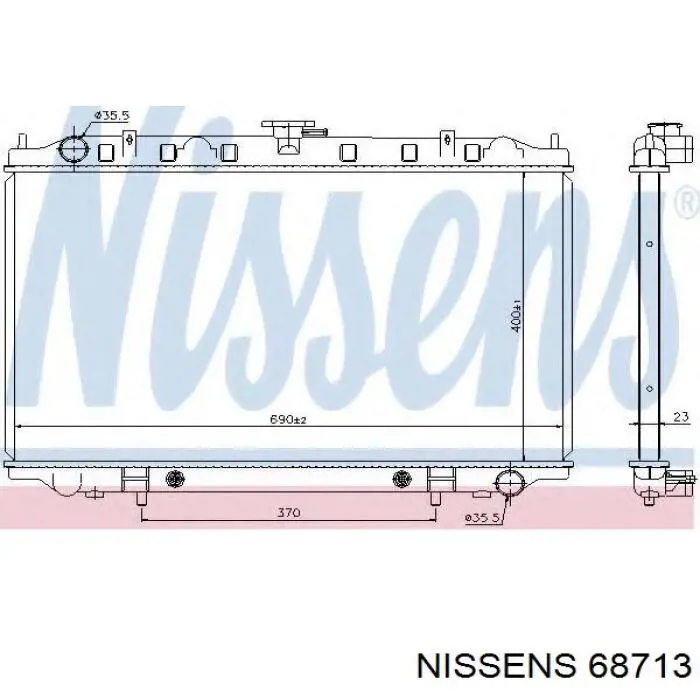 Comprar 68713 Nissens Radiador de auto