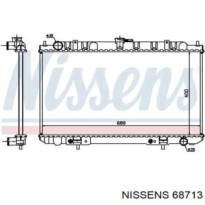 68713 Nissens radiador refrigeración del motor