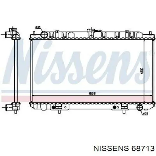 Água radiador Nissens 68713 precio, desde 119,15 EUR