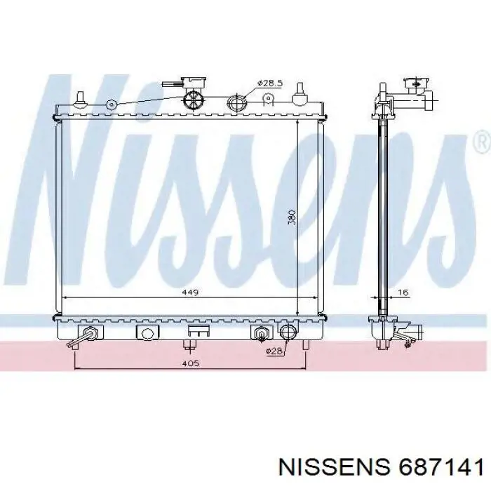 2146045B10 Nissan condensador aire acondicionado