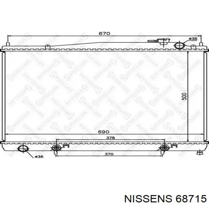68715 Nissens Refrigeración del motor